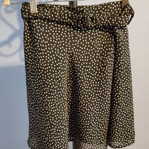 Black polka-dot skirt